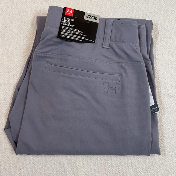 Under Armour Mens Straight Gray Golf Pants Size 32x30 - Picture 1 of 8